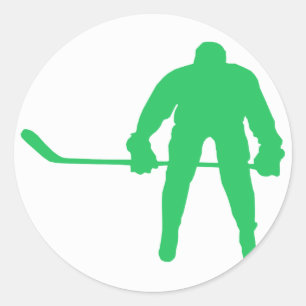 Sticker Rond Kelly Green Ice Hockey
