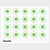 Sticker Rond Kelly Green -Phoques d'enveloppe personnalisée (Feuille)