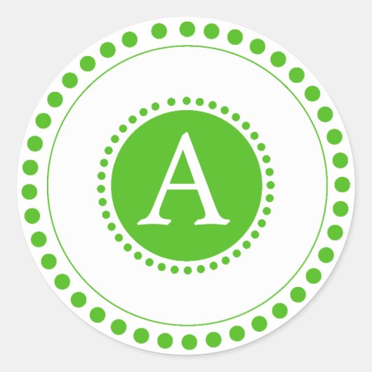 Sticker Rond Kelly Green -Phoques d'enveloppe personnalisée (Devant)