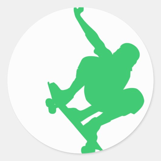 Sticker Rond Kelly Green Skater (Devant)