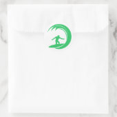 Sticker Rond Kelly Green Surfer (Sac)