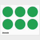 Sticker Rond Kelly Vert couleur solide (Feuille)