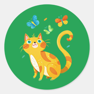 Sticker Rond Kelly Vert couleur solide