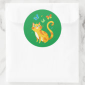 Sticker Rond Kelly Vert couleur solide (Sac)