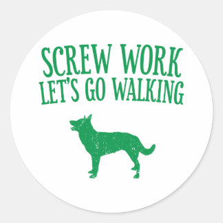 Sticker Rond Kelpie australienne