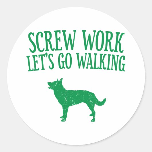 Sticker Rond Kelpie australienne (Devant)