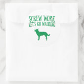 Sticker Rond Kelpie australienne (Sac)