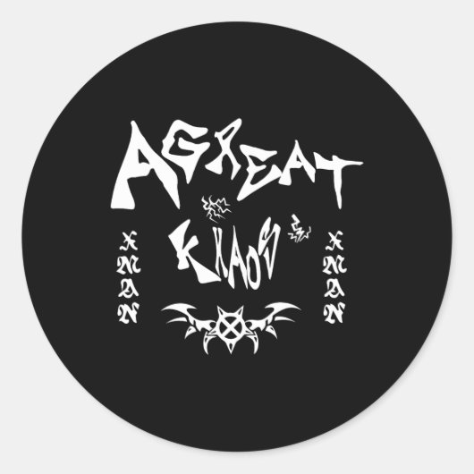 Sticker Rond Ken Carson Merch Design Agc (Devant)