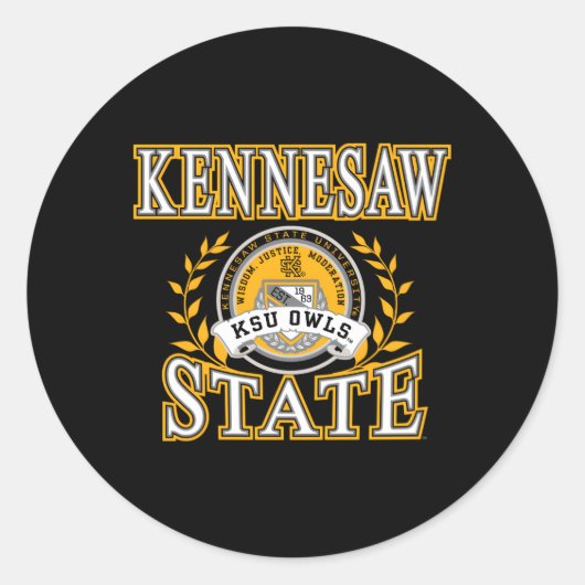 Sticker Rond Kennesaw State Owls Laurels (Devant)