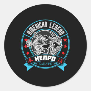 Sticker Rond Kenpo Karate Martial Artist, légende américaine