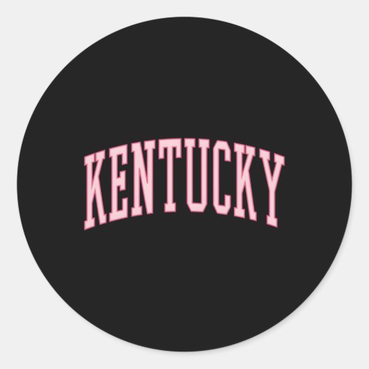 Sticker Rond Kentucky Preppy K (Devant)