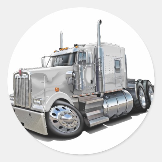 Sticker Rond Kenworth w900 Camion blanc (Devant)