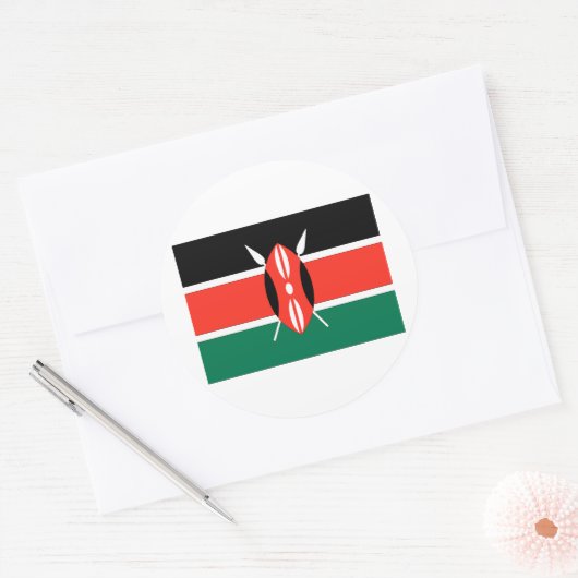 Sticker Rond Kenya (Enveloppe)
