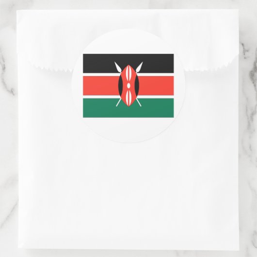 Sticker Rond Kenya (Sac)