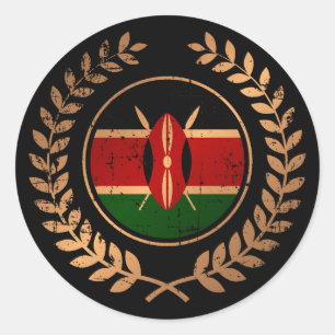 Sticker Rond Kenya