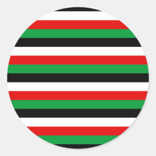 Sticker Rond Kenya Jordanie Iraq Koweït drapeau rayures