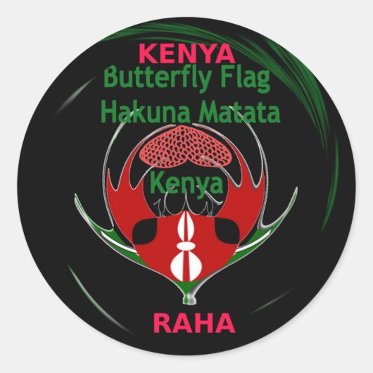 Sticker Rond Kenya Raha Hakuna Matata.jpg (Devant)
