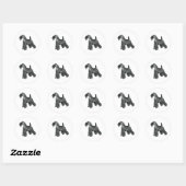 Sticker Rond Kerry Blue Terrier (Feuille)