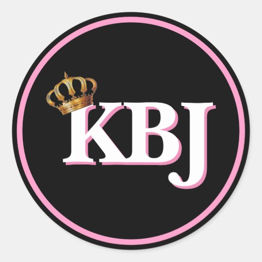 Sticker Rond Ketanji Brown Jackson KBJ Monogram (Devant)