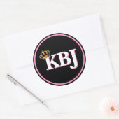 Sticker Rond Ketanji Brown Jackson KBJ Monogram (Enveloppe)