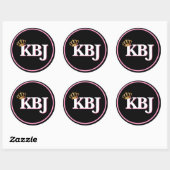 Sticker Rond Ketanji Brown Jackson KBJ Monogram (Feuille)