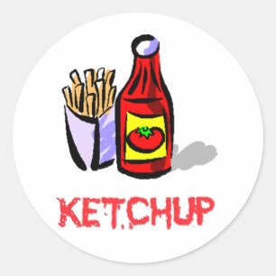 Sticker Rond ketchup