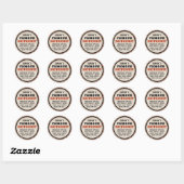 Sticker Rond ketchup à tomate maison modifiable avec panneau ro (Feuille)