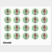 Sticker Rond Ketchup Bouteille Sauce tomate Table condiment fan (Feuille)