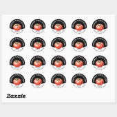 Sticker Rond Ketchup de tomate maison modifiable avec tomate ro (Feuille)