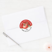 Sticker Rond Ketchup de tomate maison modifiable avec tomate ro (Enveloppe)