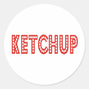 Sticker Rond Ketchup Produits & Designs!