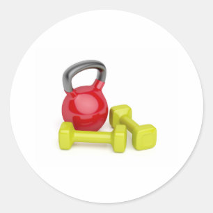 Sticker Rond Kettlebell et haltères