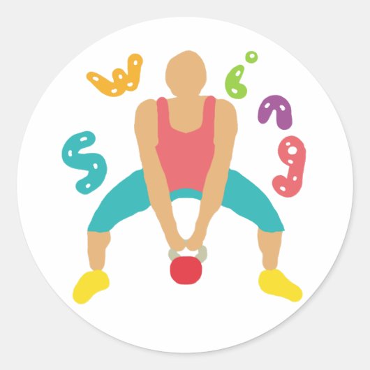 Sticker Rond Kettlebells (Devant)