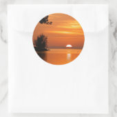 Sticker Rond Key West, coucher de soleil de Floride (Sac)