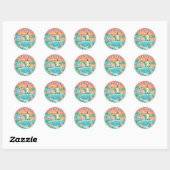 Sticker Rond Key West, Floride (Feuille)