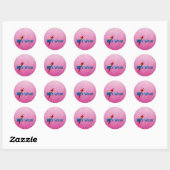 Sticker Rond Key West rose (Feuille)