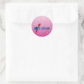 Sticker Rond Key West rose (Sac)