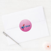 Sticker Rond Key West rose (Enveloppe)