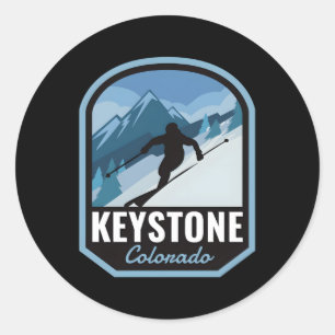 Sticker Rond Keystone Colorado Ski Mountain