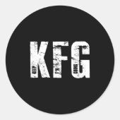 Sticker Rond Kfg Keep F'n Going Military Style  (Devant)