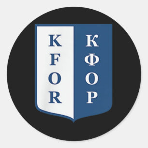 Sticker Rond Kfor Kosovo Force Opération conjointe de maintien
