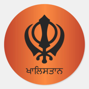 Sticker Rond Khalistan