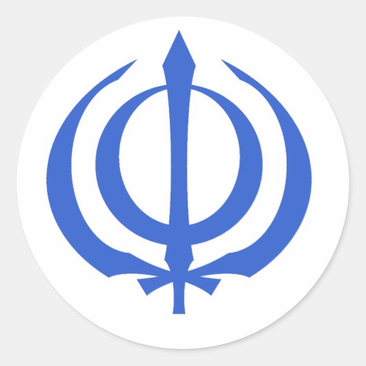 Sticker Rond Khanda-Bleu (Devant)