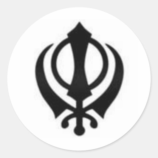 Sticker Rond Khanda noir (Devant)