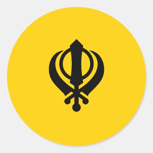 Sticker Rond Khanda Sikhism (Devant)