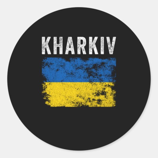 Sticker Rond Kharkiv Ukraine Patriotique ukrainien (Devant)