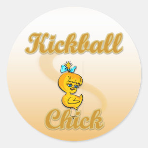 Sticker Rond Kickball Chick