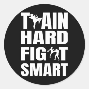 Sticker Rond Kickboxer Kickboxing Muay Thai Boxe Thaïlandaise M