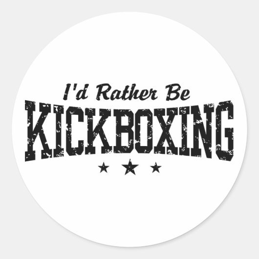 Sticker Rond Kickboxing (Devant)