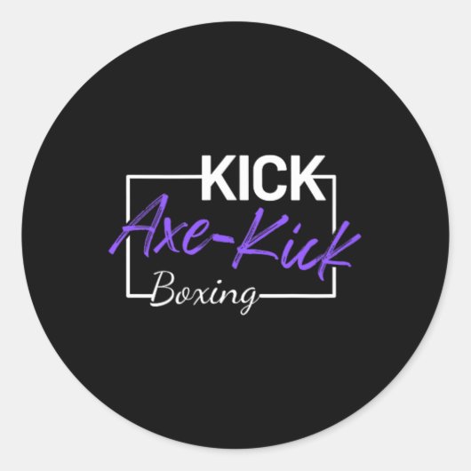 Sticker Rond Kickboxing Axe Kick  (Devant)